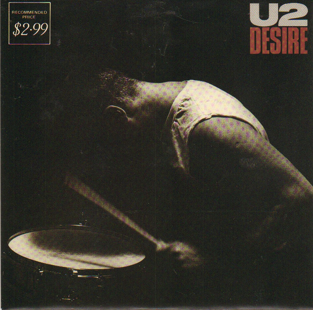 U2 Desire - Red Vinyl Australian 7" vinyl single (7 inch record / 45) K616