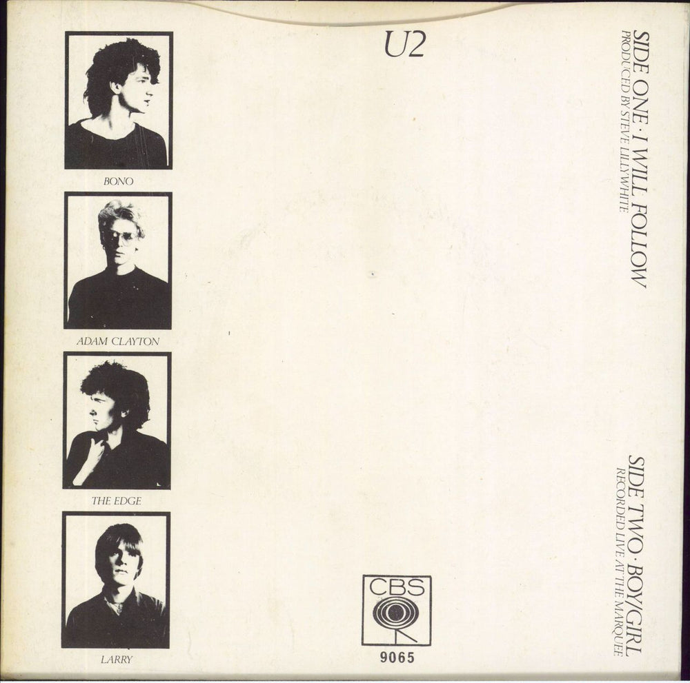 U2 I Will Follow + p/s - EX Irish 7" vinyl single (7 inch record / 45)