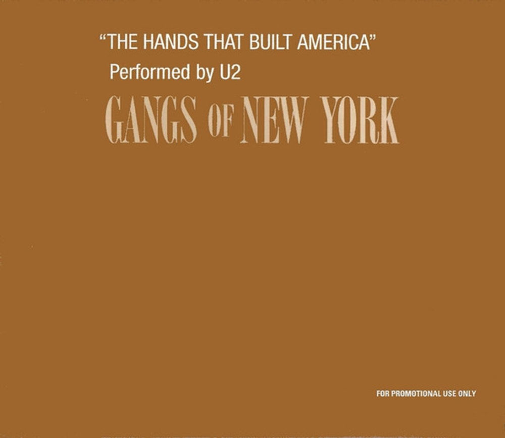 U2 The Hands That Built America US Promo CD-R acetate