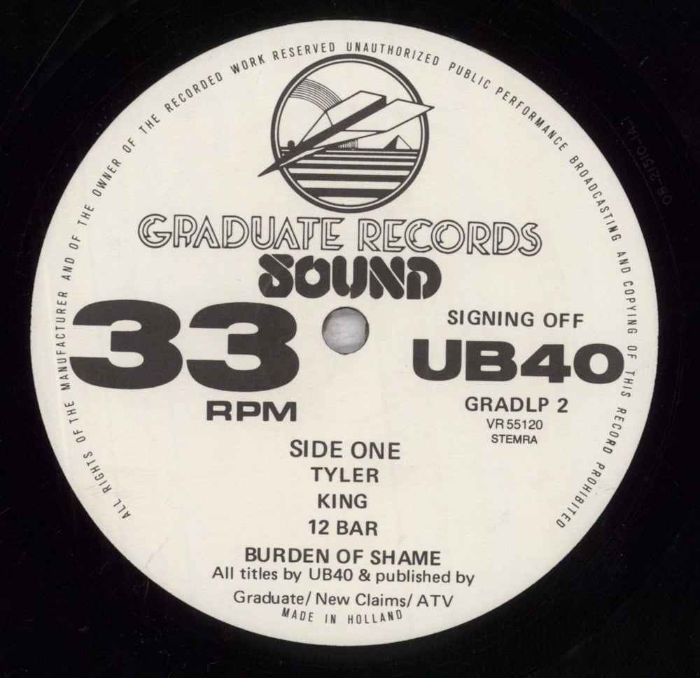 UB40 Signing Off + 12" - EX Dutch vinyl LP album (LP record) UB4LPSI838884