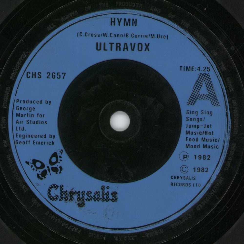 Ultravox Hymn - P/S UK 7" vinyl single (7 inch record / 45) VOX07HY28122