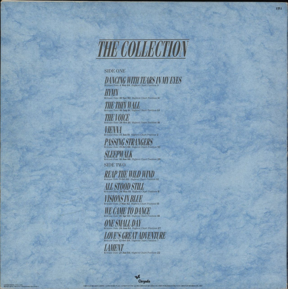 Ultravox The Collection - EX UK vinyl LP album (LP record)
