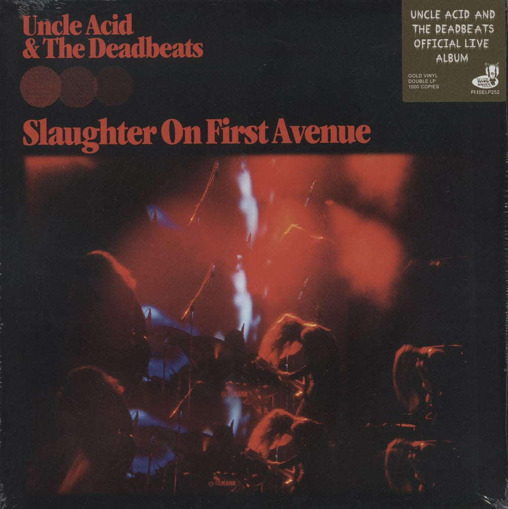 Uncle Acid & The Deadbeats Slaughter On First Avenue - 180g Gold Vinyl - Sealed UK 2-LP vinyl record set (Double LP Album) RISELP252