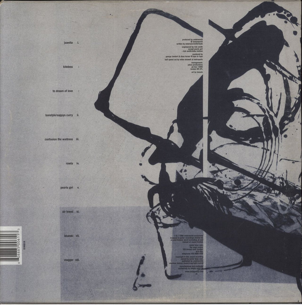 Underworld Second Toughest In The Infants - 160 Gram Vinyl UK 2-LP vinyl record set (Double LP Album) 808885006113