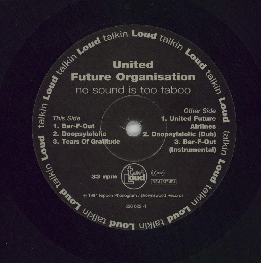 United Future Organization No Sound Is Too Taboo UK 2-LP vinyl record set (Double LP Album) OFU2LNO861771