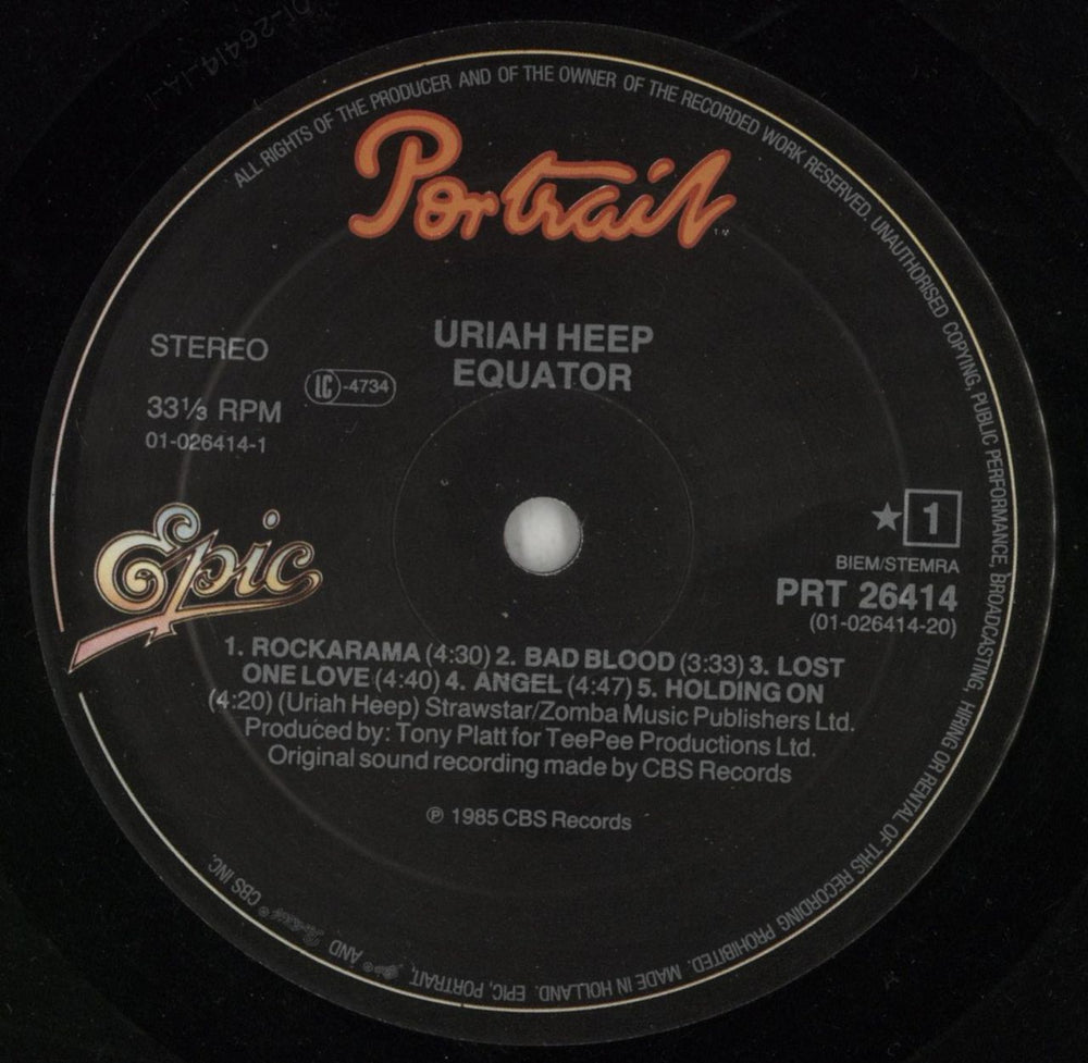 Uriah Heep Equator Dutch vinyl LP album (LP record) URILPEQ869927