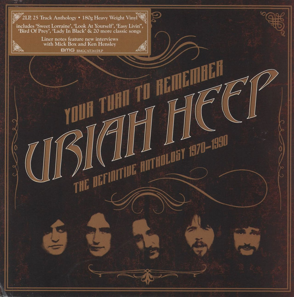 Uriah Heep Your Turn To Remember The Definitive Anthology 1979-1990 - 180 Gram Vinyl - Sealed UK 2-LP vinyl record set (Double LP Album) BMGCAT261DLP