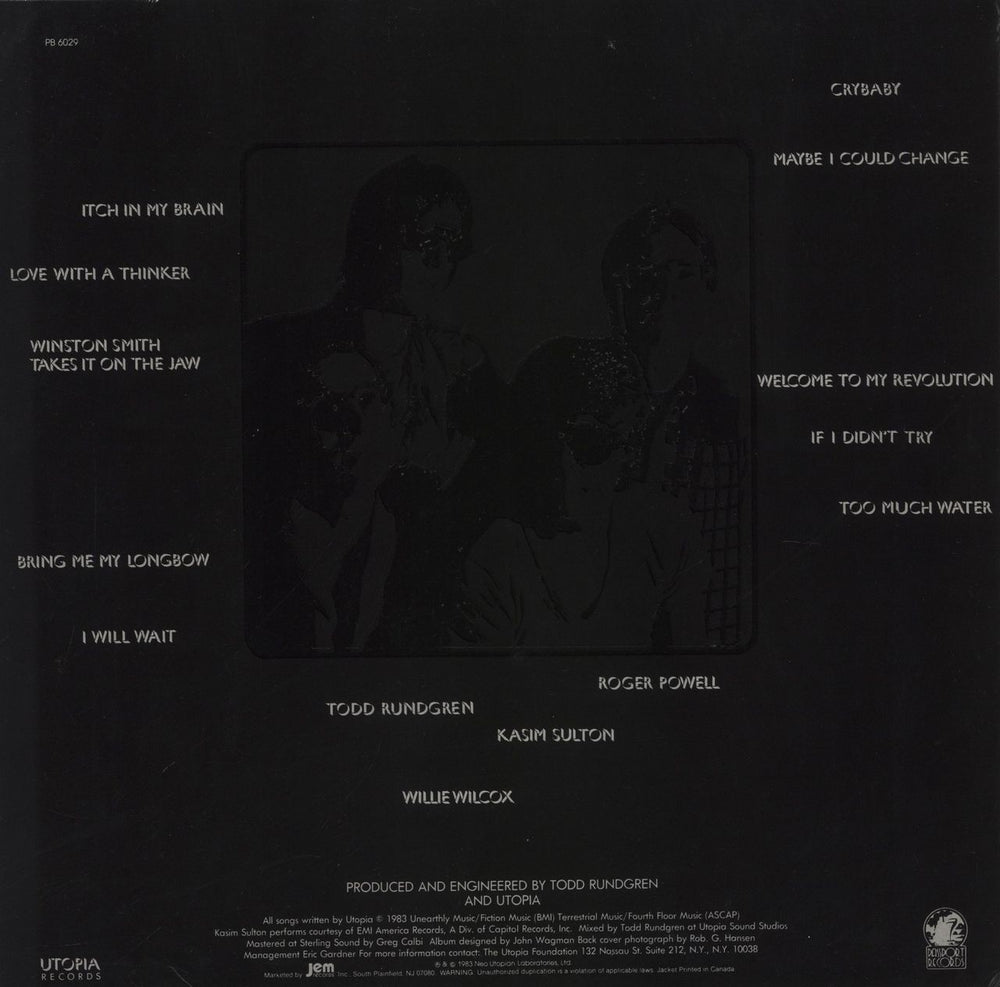 Utopia (US) Oblivion US vinyl LP album (LP record)