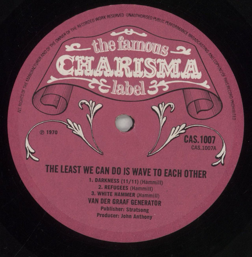 Van Der Graaf Generator The Least We Can Do - 1st - 2nd Mix + Poster - EX UK vinyl LP album (LP record) VDGLPTH860765