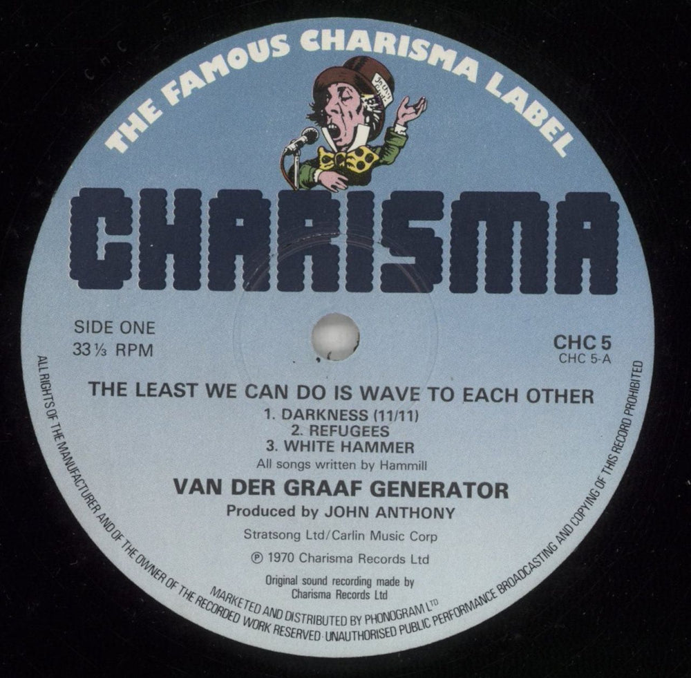 Van Der Graaf Generator The Least We Can Do Is Wave To Each Other UK vinyl LP album (LP record) VDGLPTH472462