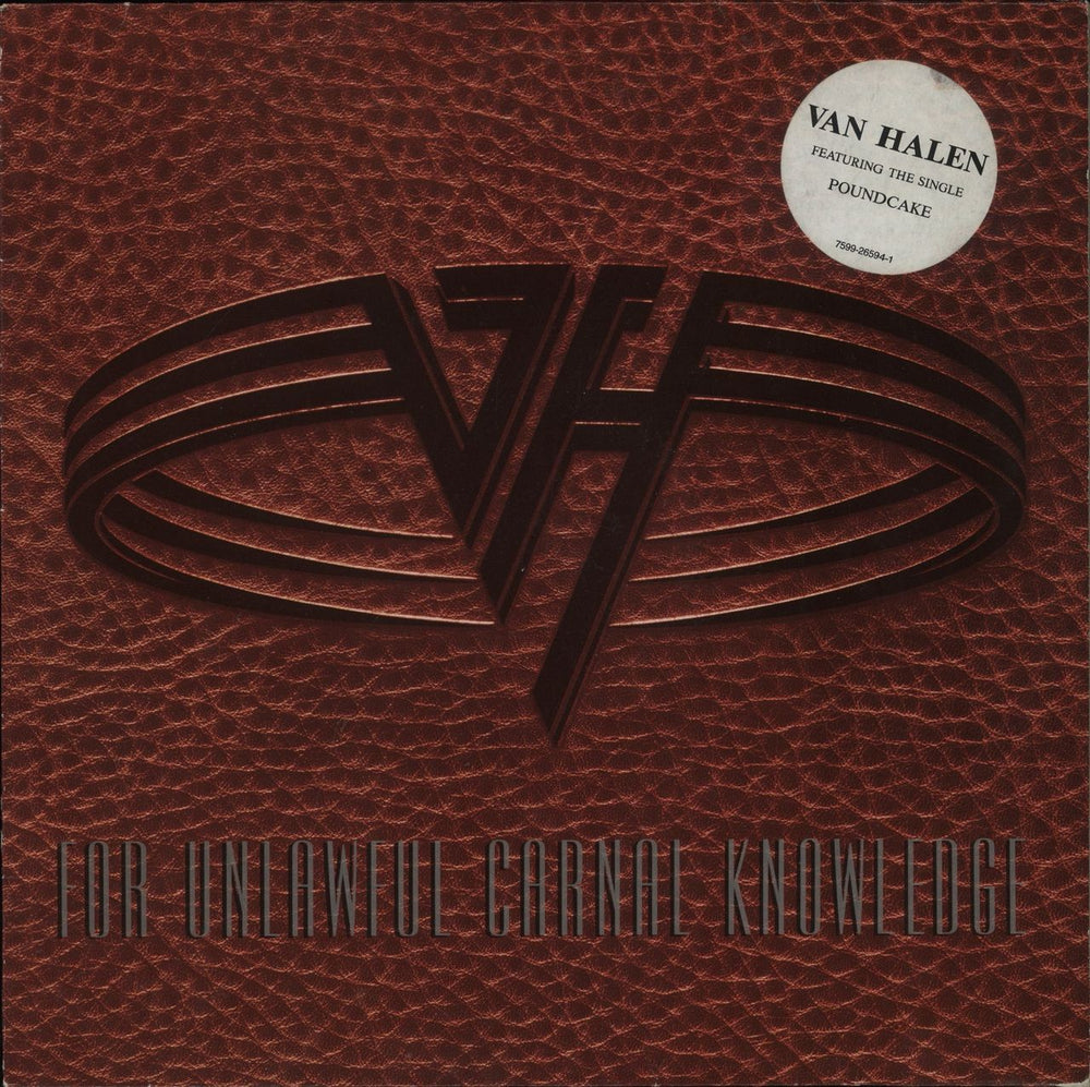 Van Halen For Unlawful Carnal Knowledge - Stickered Sleeve - EX UK vinyl LP album (LP record) WX420