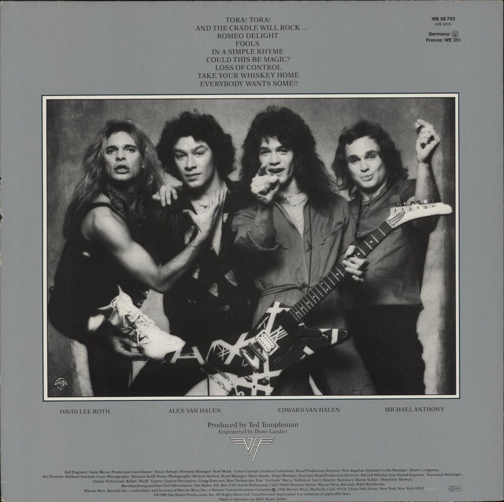 Van Halen Women And Children First + Poster German vinyl LP album (LP record)