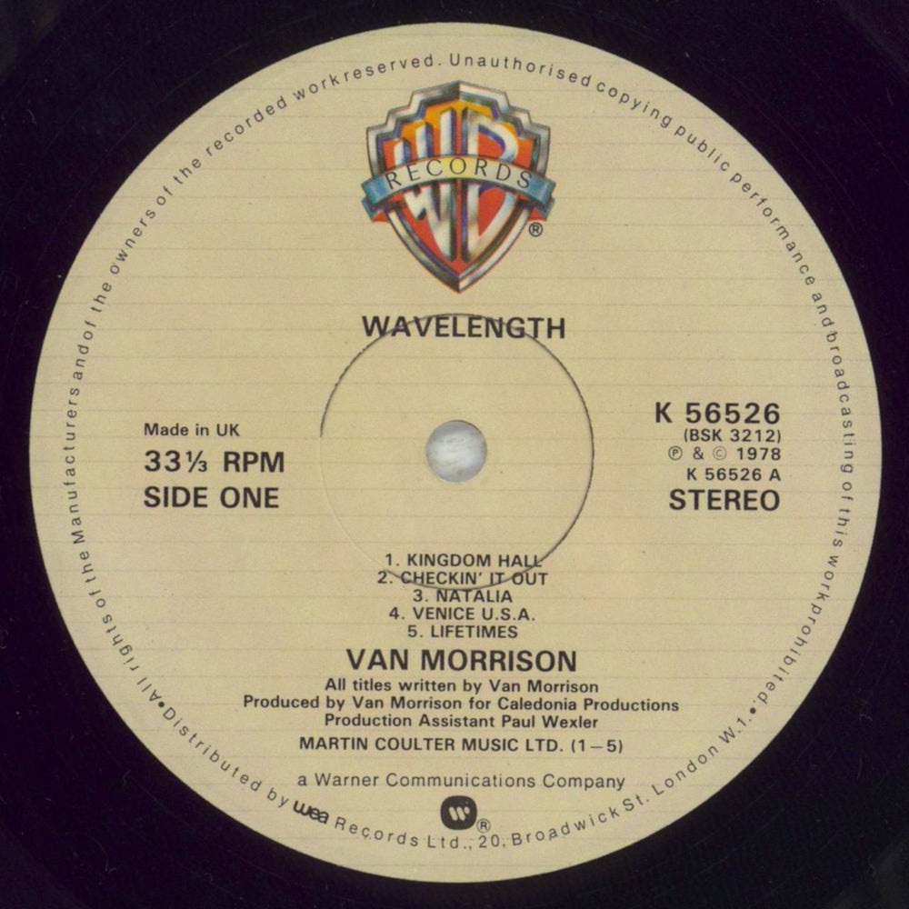 Van Morrison Wavelength UK vinyl LP album (LP record) VMOLPWA210641