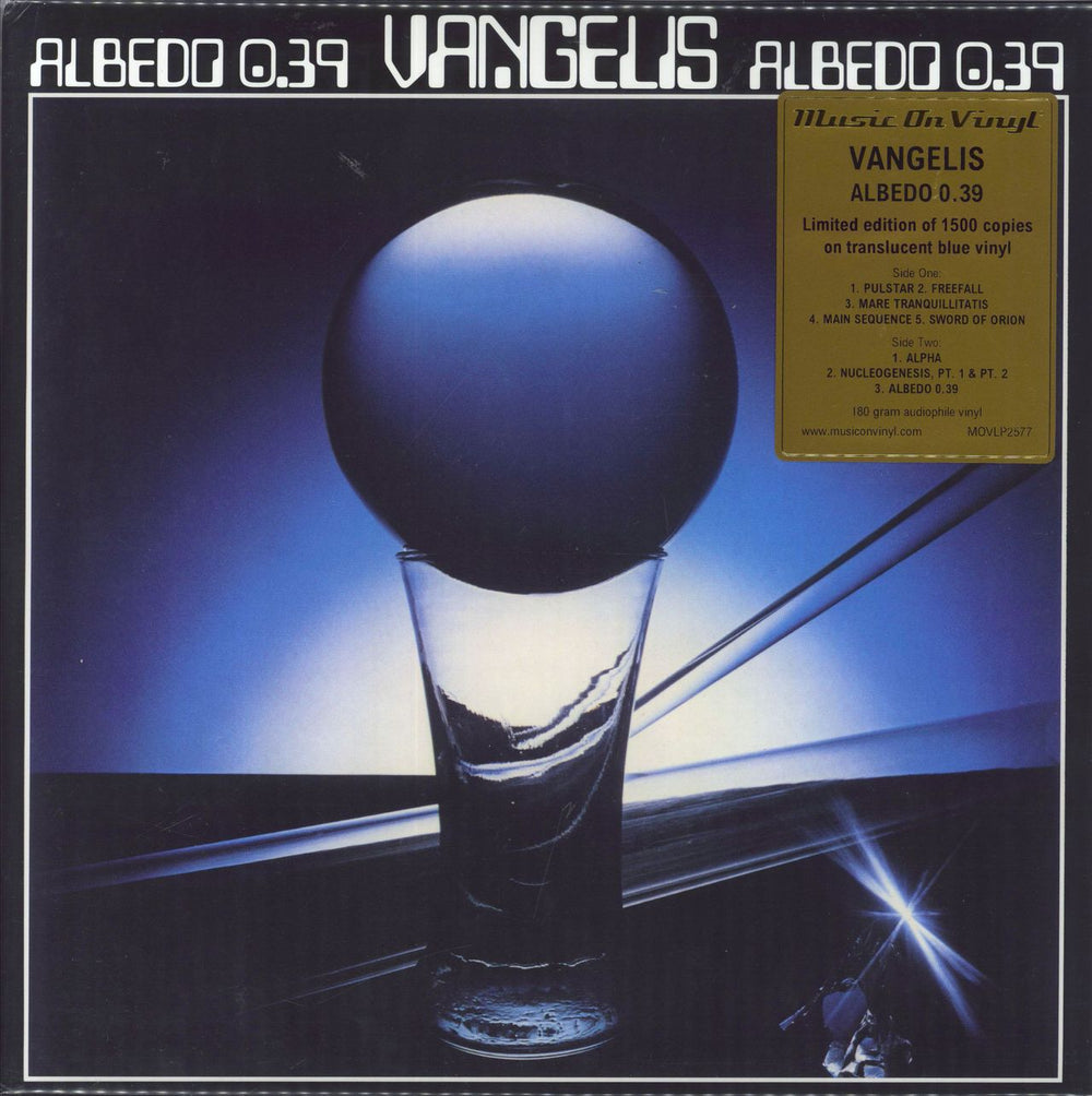 Vangelis Albedo 0.39 - 180g - Blue Vinyl UK vinyl LP album (LP record) MOVLP2577