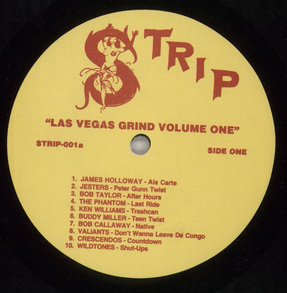 Various-50s/Rock & Roll/Rockabilly Las Vegas Grind! - Yellow Label US vinyl LP album (LP record) 50VLPLA870599