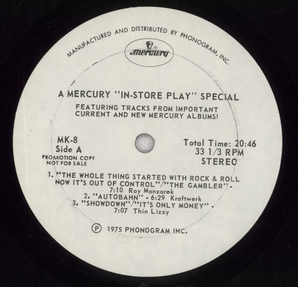 Various-60s & 70s A Mercury 'In-Store Play' Special US Promo vinyl LP album (LP record) SVALPAM839432