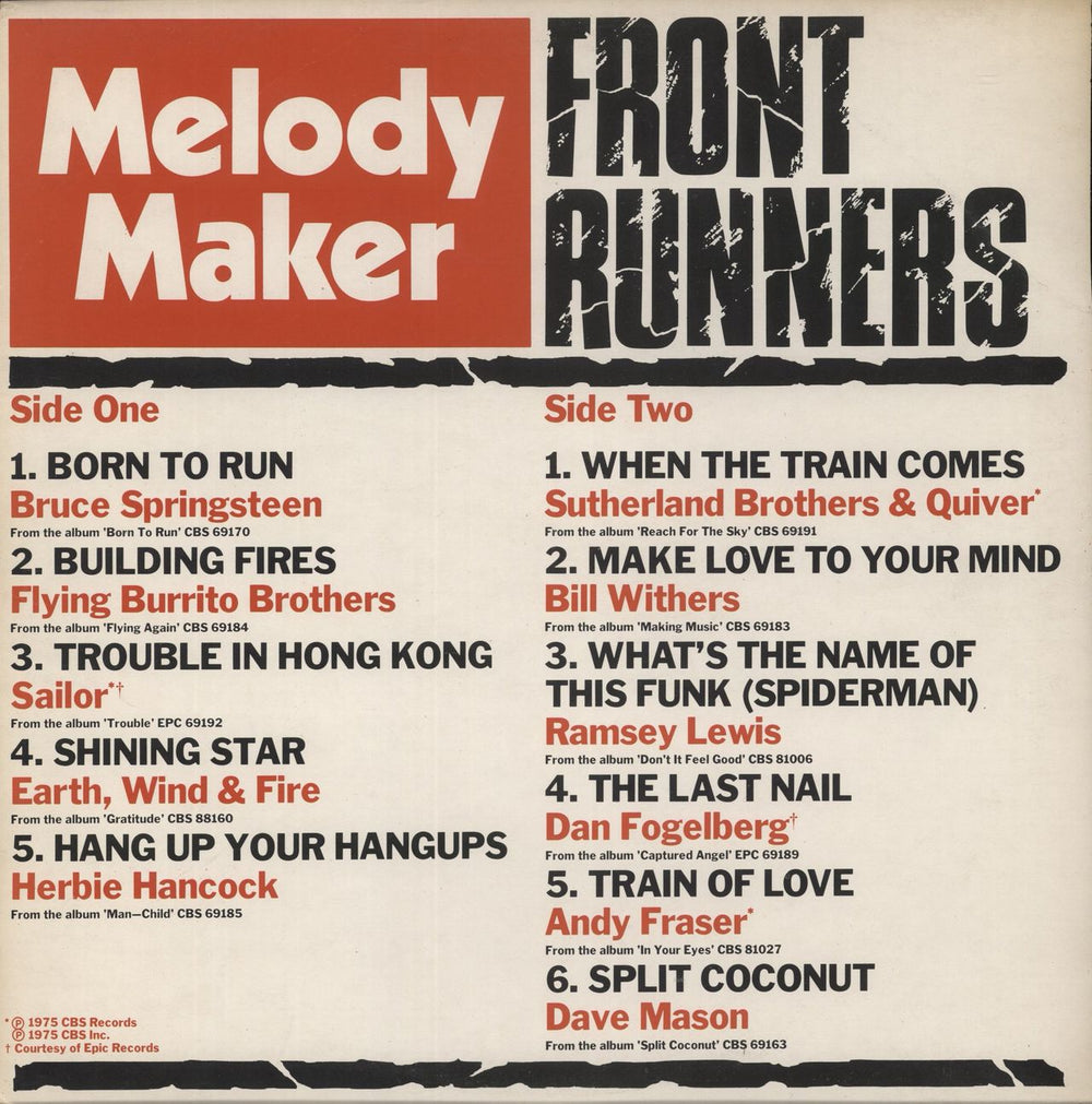Various-60s & 70s Front Runners UK Promo vinyl LP album (LP record) SPR107