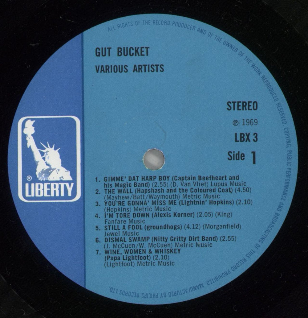 Various-60s & 70s Gutbucket UK vinyl LP album (LP record) SVALPGU542958