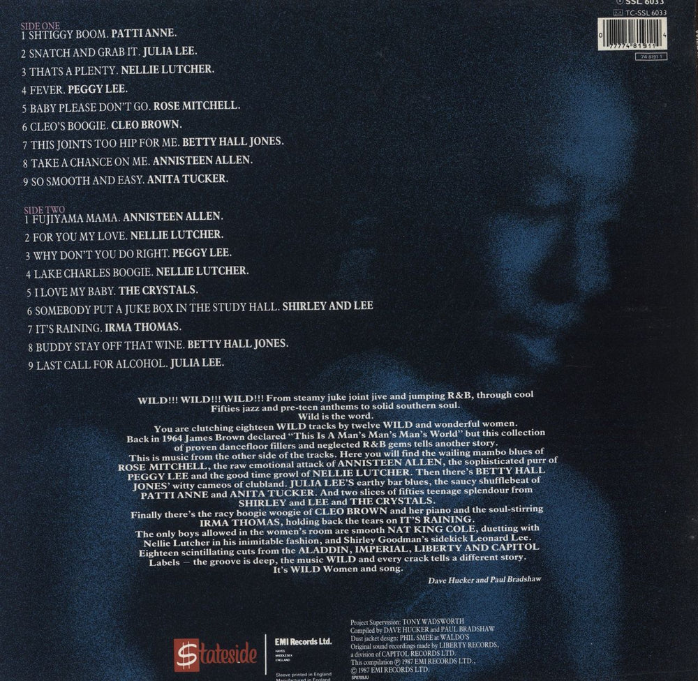 Various-60s & 70s Wild!!! UK vinyl LP album (LP record) 077774819114