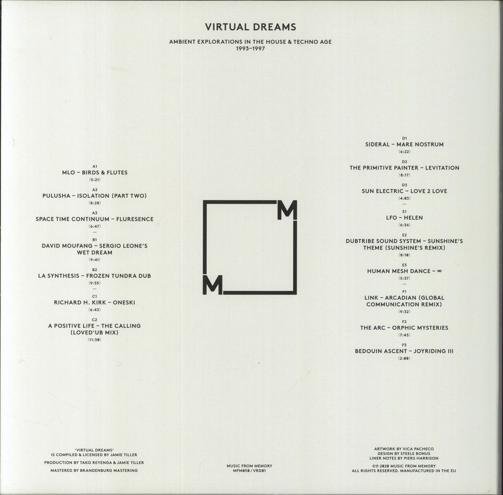 Various-Ambient & Electronica Virtual Dreams [Ambient Explorations In The House & Techno Age, 1993-1997] Dutch 3-LP vinyl record set (Triple LP Album)