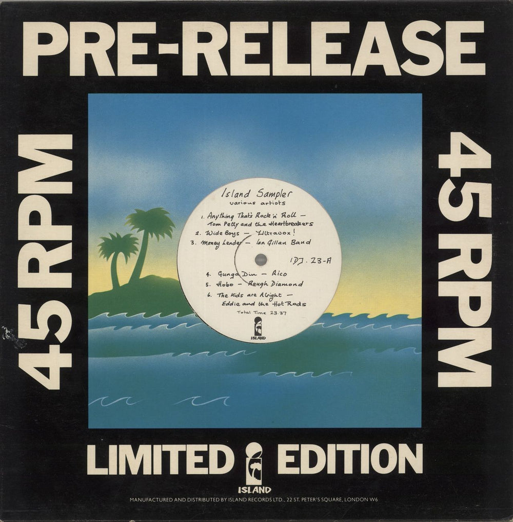 Various Artists Island Sampler - White Label UK vinyl LP album (LP record) IDJ23