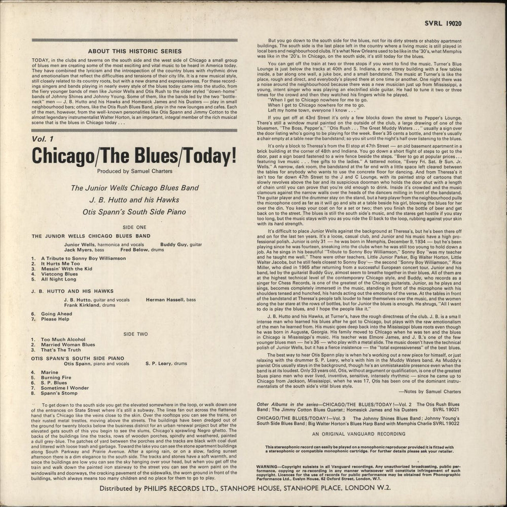 Various-Blues & Gospel Chicago / The Blues / Today! Vol. 1 US vinyl LP album (LP record)