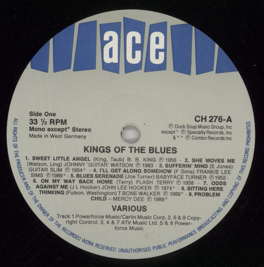 Various-Blues & Gospel Kings Of The Blues German vinyl LP album (LP record) V-BLPKI868779