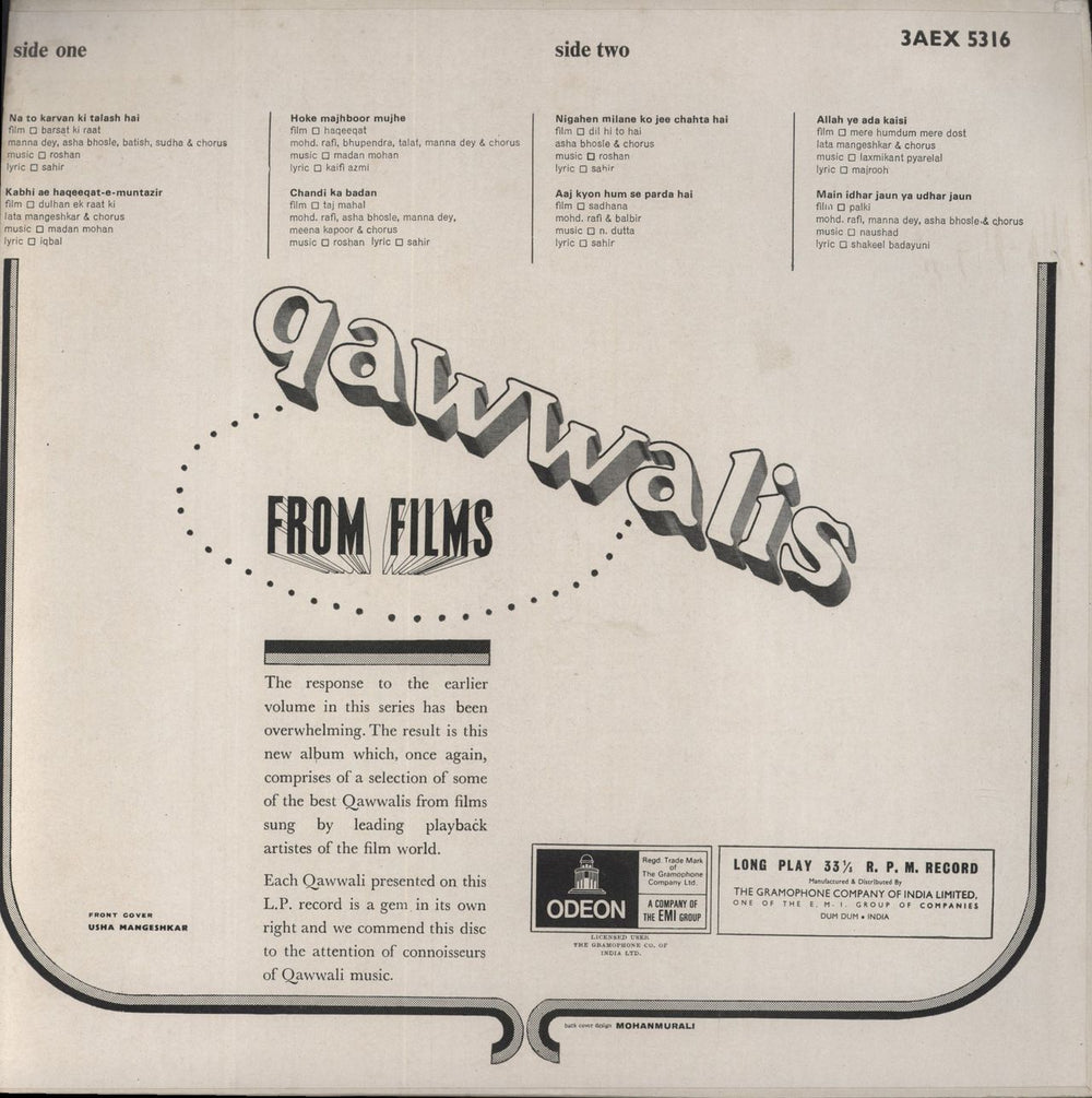 Various-Bollywood Qawwalis From Films Indian vinyl LP album (LP record)