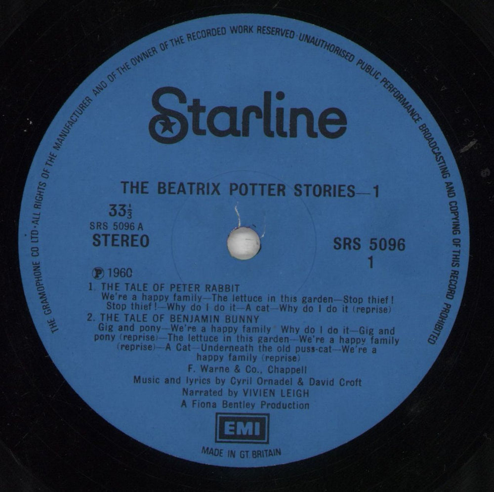 Various-Childrens The Beatrix Potter Stories 1 UK vinyl LP album (LP record) VC0LPTH784121