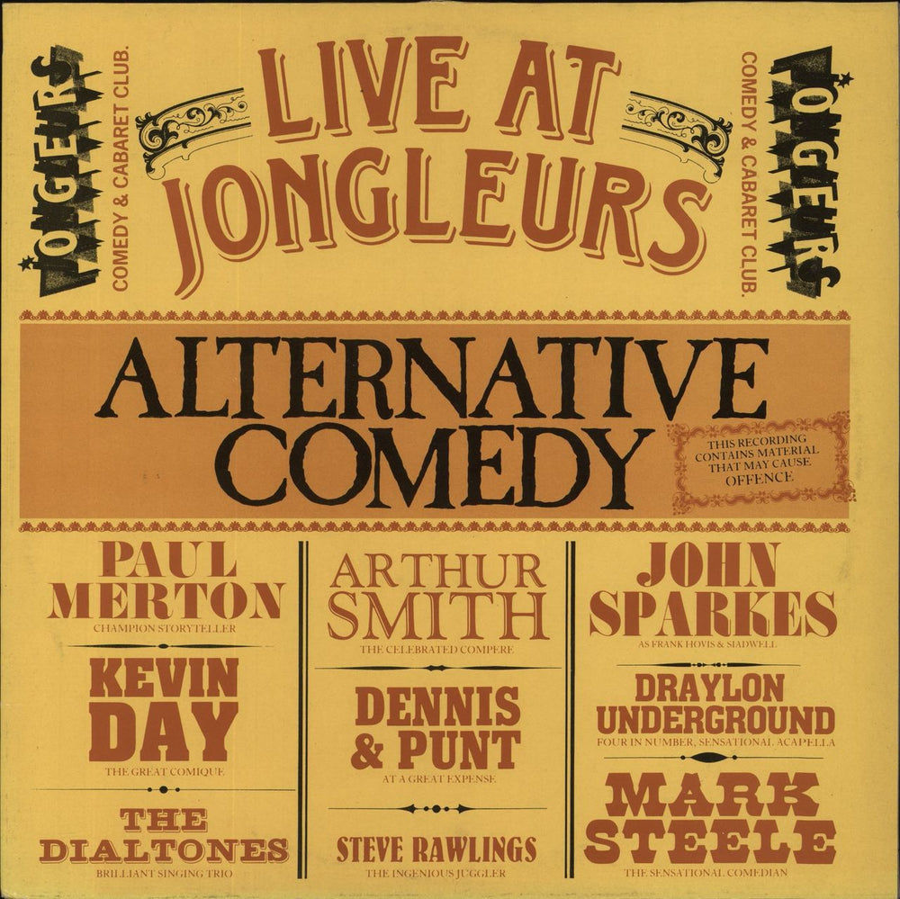 Various-Comedy Live At Jongleurs (Alternative Comedy) UK vinyl LP album (LP record) JONG1