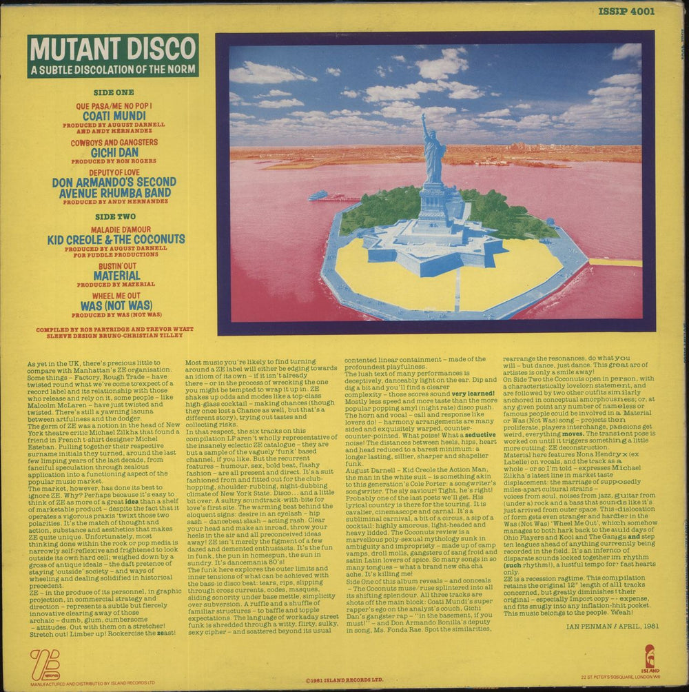 Various-Dance Mutant Disco: A Subtle Discolation Of The Norm UK vinyl LP album (LP record)