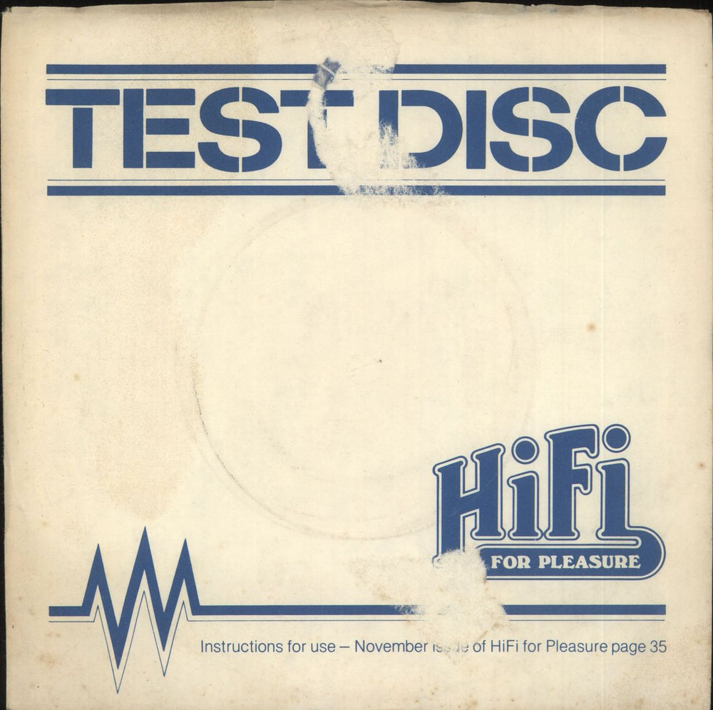 Various-Educational, Informational & Historical Test Disc UK 7" vinyl single (7 inch record / 45) TEST7