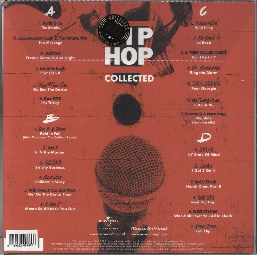 Various-Hip Hop & Rap Hip Hop Collected - 180 Gram Black Vinyl UK 2-LP vinyl record set (Double LP Album) 8719262024496