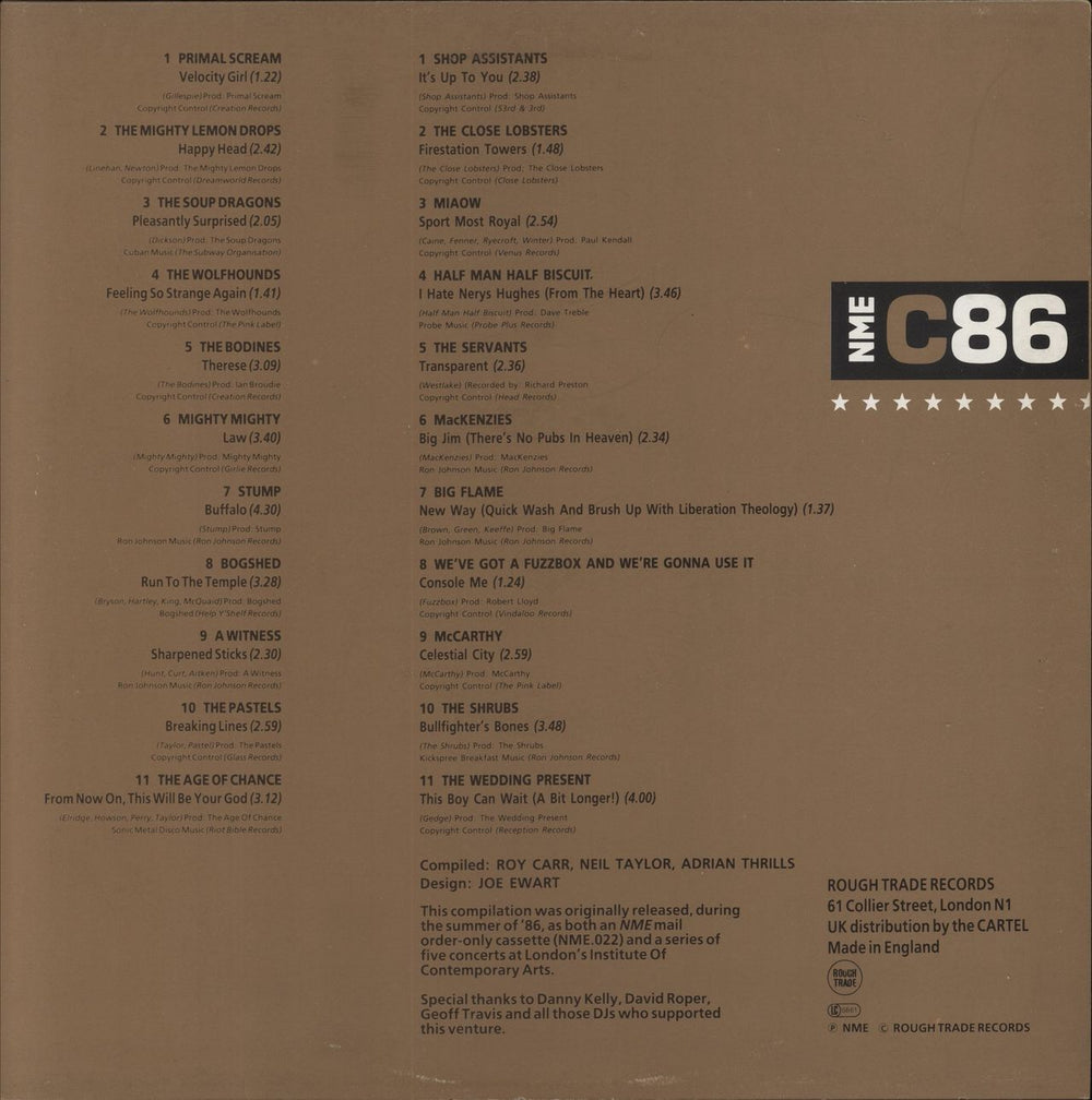Various-Indie NME C86 UK vinyl LP album (LP record)
