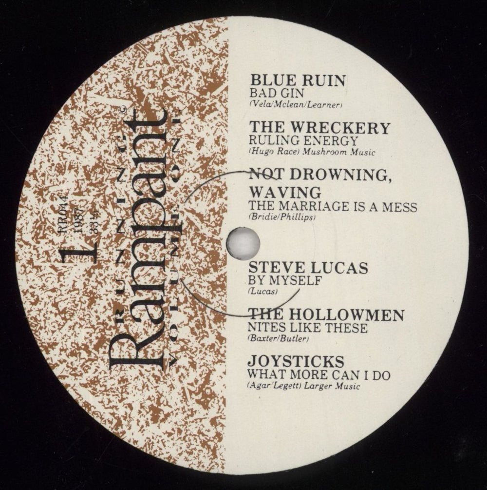 Various-Indie Running Rampant Volume One Australian vinyl LP album (LP record) I-VLPRU855314