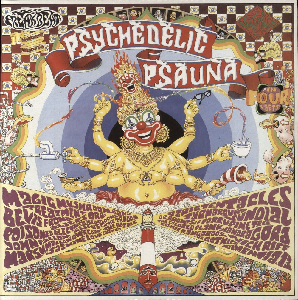Various-Prog & Psych A Psychedelic Psauna - Coloured Vinyl - Numbered UK 2-LP vinyl record set (Double LP Album) DELP005D