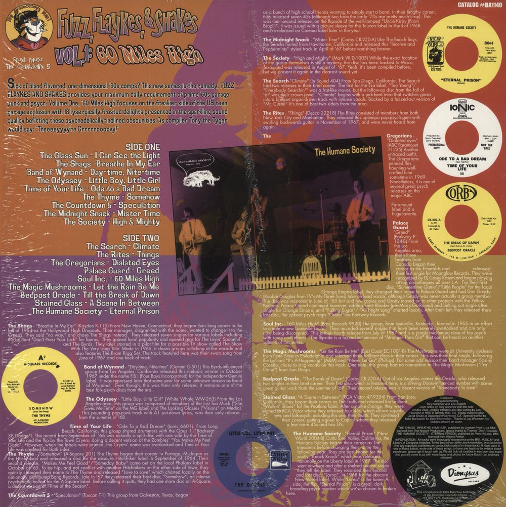 Various-Prog & Psych Fuzz, Flaykes, & Shakes Vol. 1: 60 Miles High US vinyl LP album (LP record)