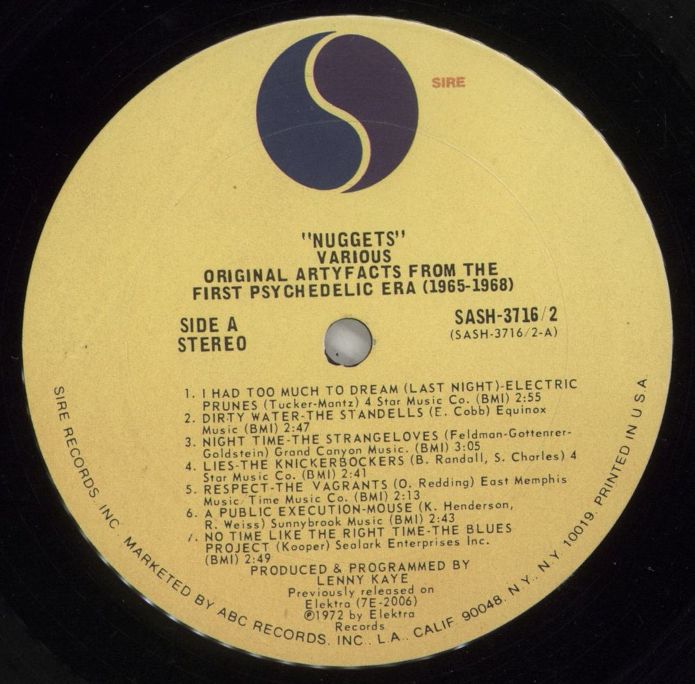 Various-Prog & Psych Nuggets: Original Artyfacts From The First Psychedelic Era -EX US 2-LP vinyl record set (Double LP Album) LSD2LNU742492