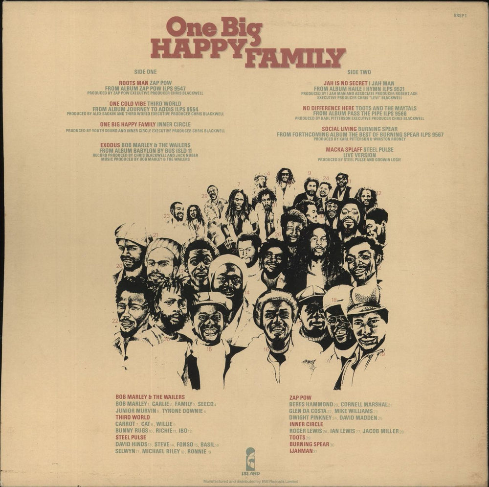 Various-Reggae & Ska One Big Happy Family UK vinyl LP album (LP record)