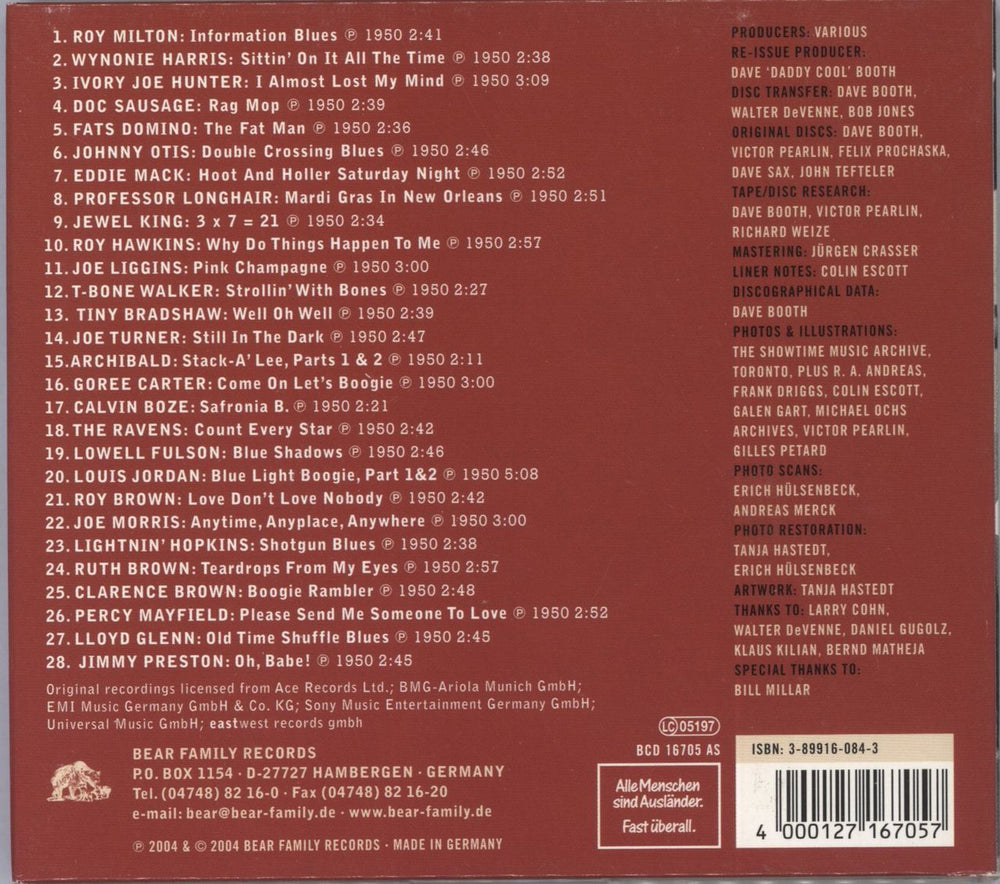 Various-Soul & Funk Blowing The Fuse 1950 - 28 R&B Classics That Rocked The Jukebox In 1950 German CD album (CDLP) SJFCDBL861863