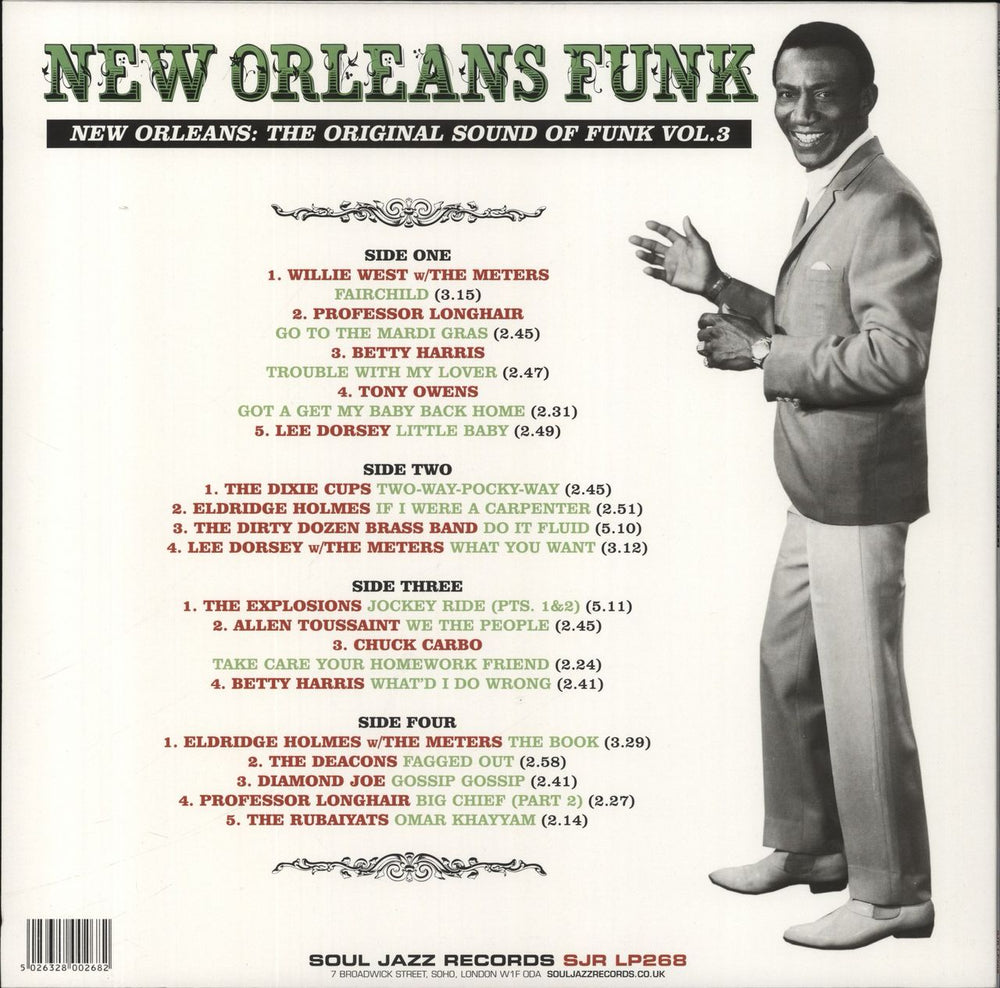 Various-Soul & Funk New Orleans: The Original Sound Of Funk Vol.3 -Two-Way-Pocky-Way, Gumbo Ya-Ya & The Mardi Gras Mambo UK 2-LP vinyl record set (Double LP Album) 5026328002682