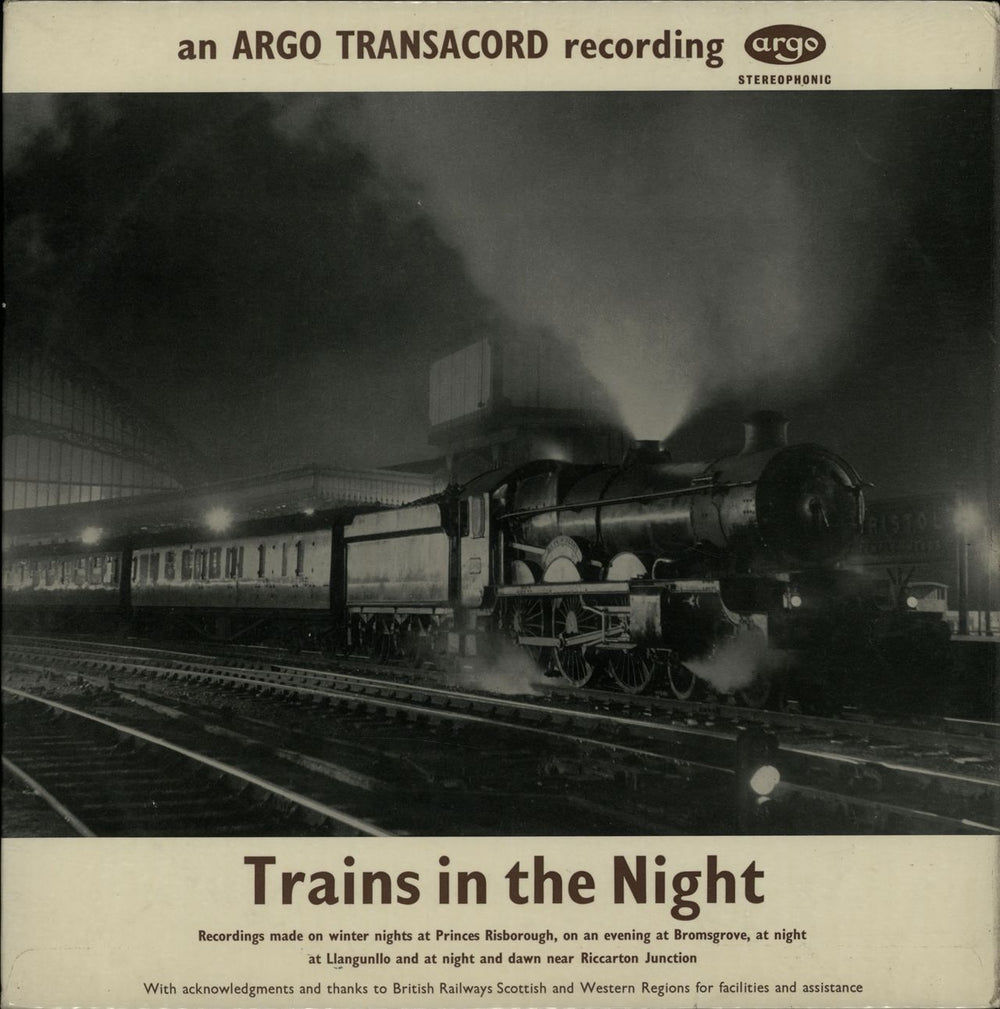 Various-Trains Trains In The Night - 1st UK vinyl LP album (LP record) ZDA12