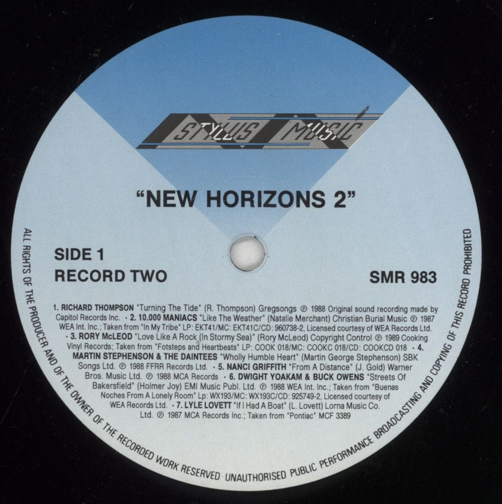 Various-World Music New Horizons 2 UK vinyl LP album (LP record) VRWLPNE548580