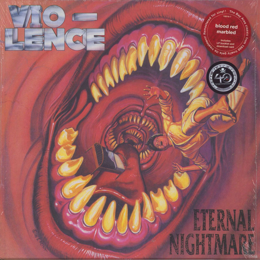Vio-Lence Eternal Nightmare - Red and Black Marbled Vinyl German vinyl LP album (LP record) 3984-16018-1