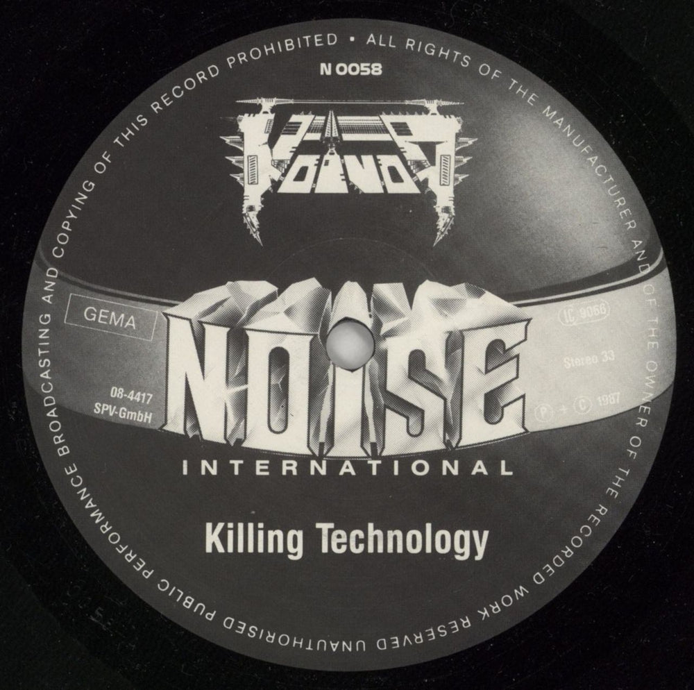Voivod Killing Technology German vinyl LP album (LP record) VVDLPKI612262