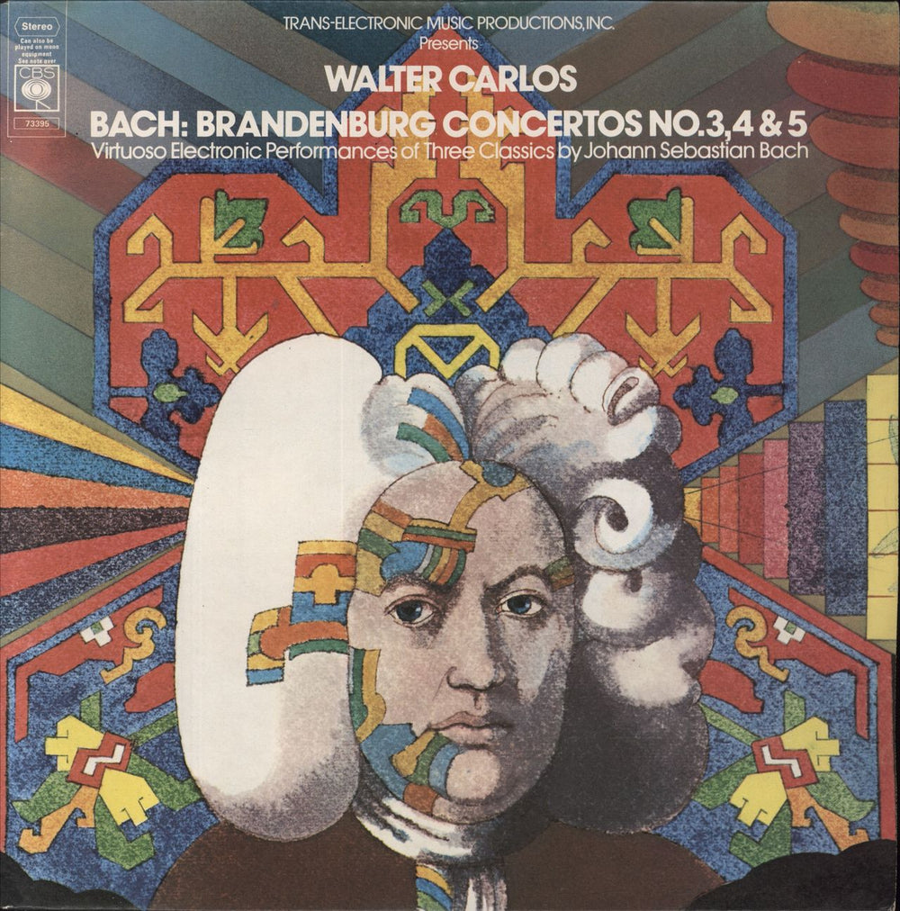 Walter Carlos Bach: Brandenburg Concertos No. 3, 4 & 5 UK vinyl LP album (LP record) CBS73395