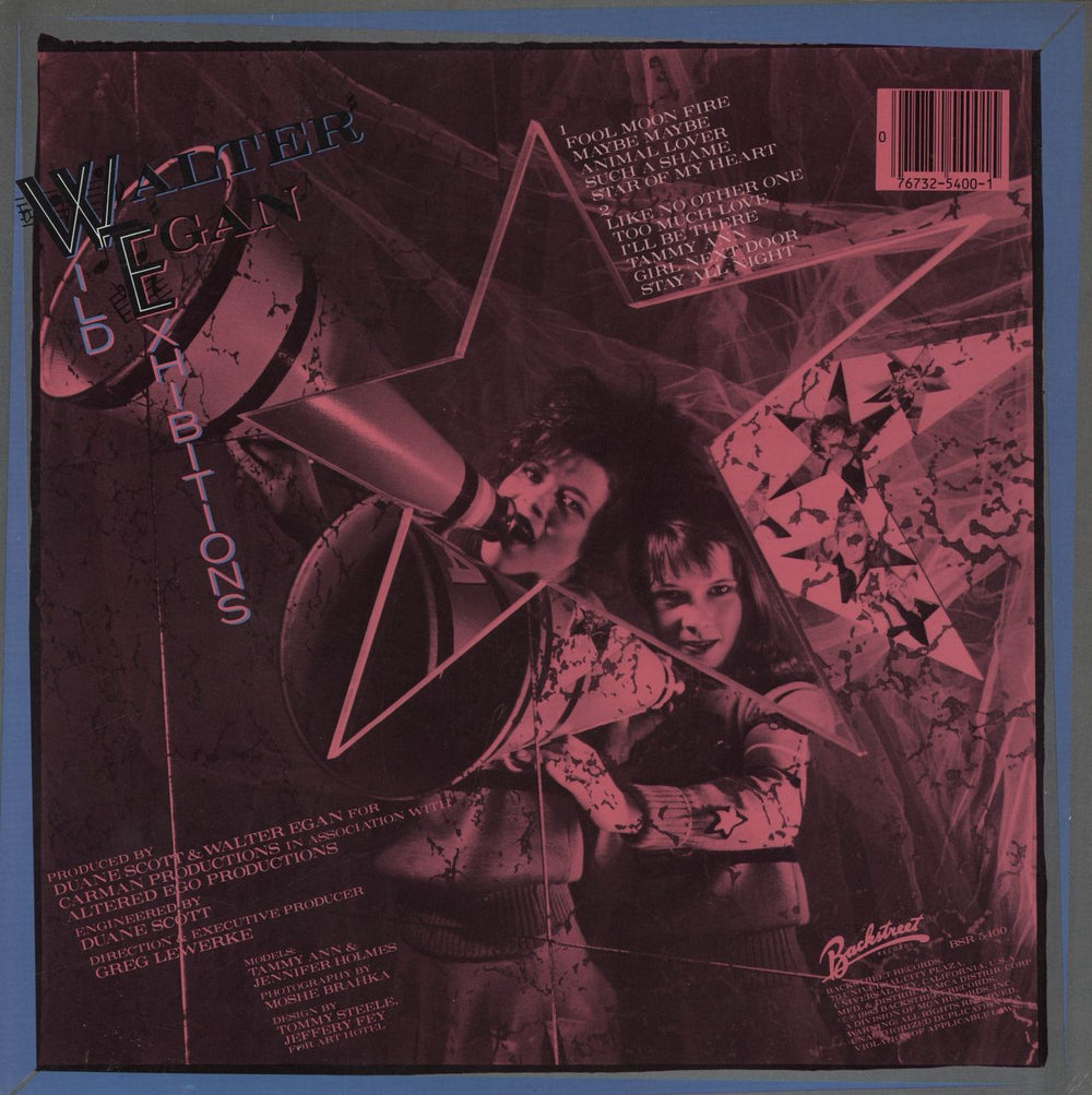 Walter Egan Wild Exhibitions US vinyl LP album (LP record) 076732540015