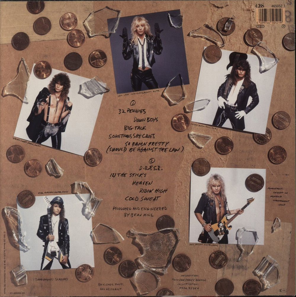 Warrant Dirty Rotten Filthy Stinking Rich UK vinyl LP album (LP record) 5099746505219