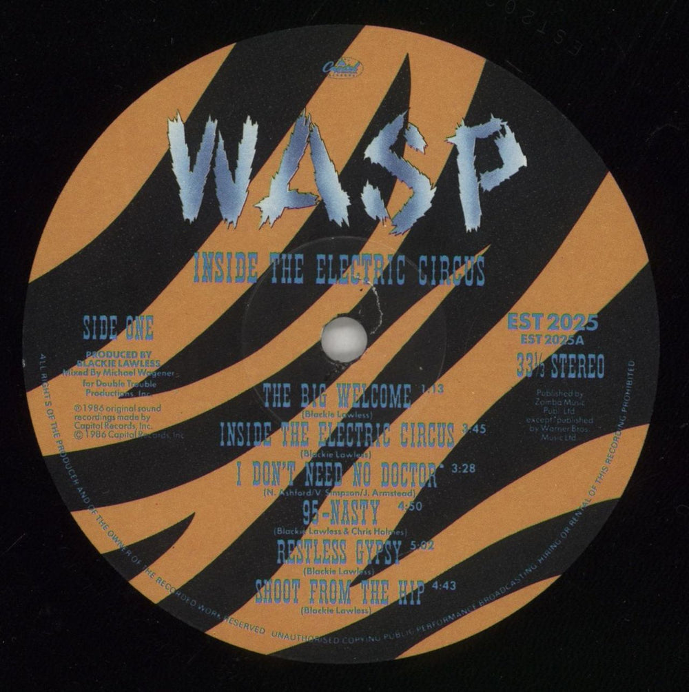 WASP Inside The Electric Circus - Shrink UK vinyl LP album (LP record) WASLPIN865607