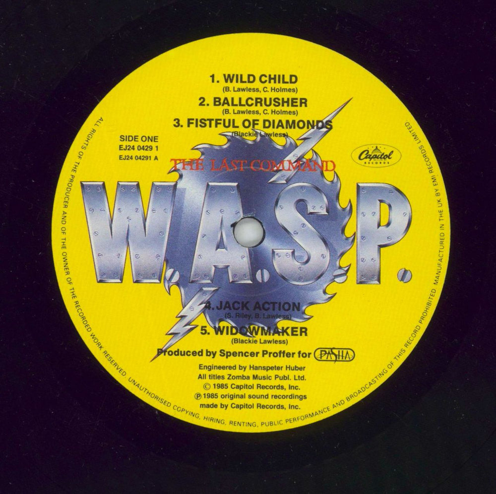 WASP The Last Command - EX + Merch insert UK vinyl LP album (LP record) WASLPTH870649